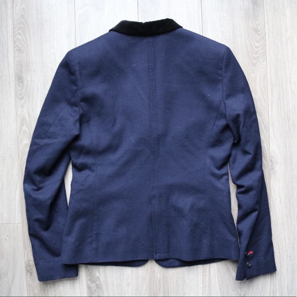 Navy Blue Structured Blazer - Picture 5 of 6